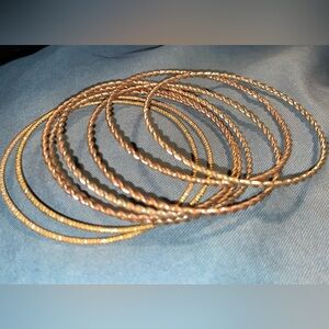 Bracelet set, gold-colored